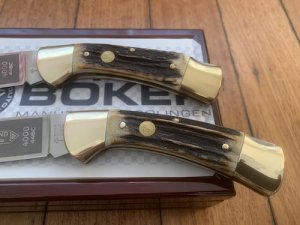A Pair of Boker Tree brand Classic 4000 Solingen German Lock Knives in Display Box
