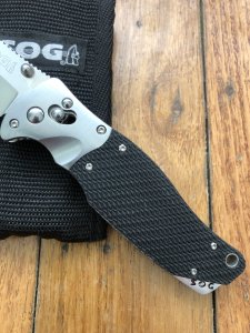 SOG Vintage Original SOG SEKI JAPAN TOMCAT 3.0 Folding Lock Knife with Original Pouch