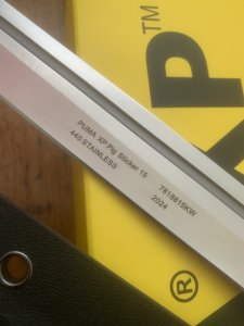 Puma XP 15" New Model Pig Sticker knife with Black Pakkawood Handle and Kydex Sheath