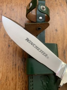 Puma Knife: Rare Puma Winchester Arms Model Jagdnicker Knife with Stag Antler Handle
