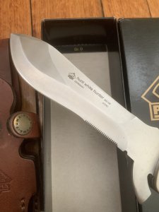 Puma Knife: 2007 Puma Rare 3 Blade White Hunter Set in original sheath and Box