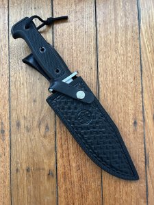 Black Jack Knives Anaconda I Japanese SEKI made Classic Bowie Knife with Leather Sheath