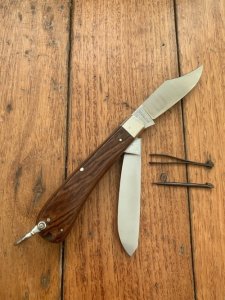 Puma 1976 Model 666 Gelder Twin Blade Folding Knife with Tools &  Jacaranda Handle #14671