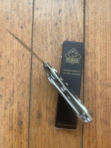 Puma Knife: Puma Rare Original 1979 Black Boxed 675 Stock Knife with Stag Antler Handle