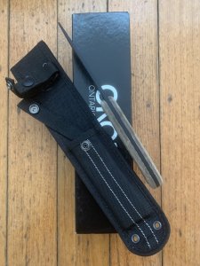 Ontario 2021 Ranger Series TAK-1 with Oat Brown Micarta Handle and Nylon Tactical Belt Sheath