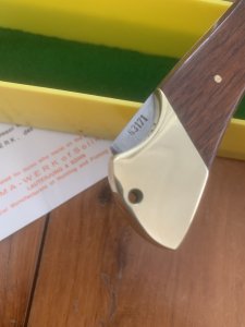 Puma Rare model 970 Game Warden 1971 Folding Lock Knife With Suede Pouch and in Original box #63171