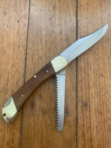 Puma Rare Model 971 Game Warden 1969 Saw and Blade Folding Lock Knife #96583