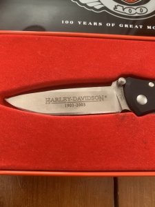 HARLEY-DAVIDSON 100 YEAR Celebration Knife in Gift Tin