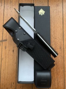 Puma Knife: Puma Rare 132001 2002 Huntac Tactical Survival Knife with Gut Hook in Original Box