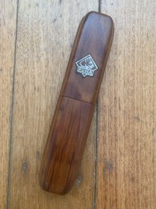 Puma Knife: Rare Puma Original Cut Throat Razor No 198 CAUDANO TORINO in Original Wooden Box