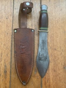 German Knife: 1950's-60's Hubertus Solingen Throwing Knife with Sheath