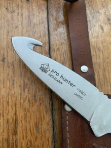 Puma Knife: Puma 2009 Pro Hunter Gut Hook Knife with Stag Handle & German Sheath