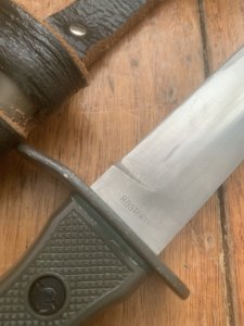 Puma Knife: Puma Original 1983 6379 Bundeswehr Military (Civilian) Knife in original metal sheath