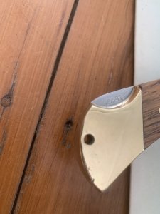 Puma Knife: Puma 1995 Trail Boss/Emperor 975 Folding Knife with Jacaranda Handle Original Box #25591