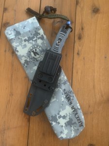 Kizlyar Knife: Kizlyar AUS-8 Original ECHO Black Straight Blade with G10 Handle