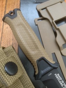 Gerber Model StrongArm Drop Point Coyote Brown Military Knife in Belt Sheath & Box