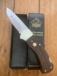Puma Knife: Puma 2017 4 Star Full Sized Folding Lock Knife with Cocobolo wood Handle