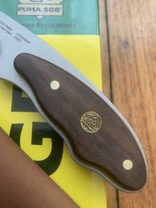 Puma Knife: 2023 Puma SGB Rattler Fixed Blade Knife with Jacaranda Wood Handle
