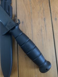 GLOCK Original Austrian Made Black Straight Edge Field Knife with Polymer Scabbard