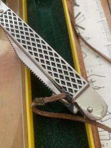 Puma Knife: Puma Vintage 1989 Fishermans Knife in Original Box with Sharpening Paperwork