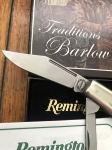 Remington made in USA Traditions Yellow Barlow Twin Blade Folding Knife