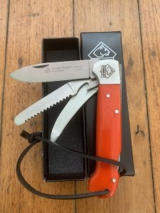 Puma Knife: Puma IP La Caza 3 Blade Orange Micarta Folding Lock Knife