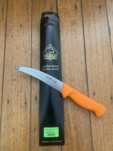 Puma Knife: PUMA Mesentery knife 14.5 cm Blade German Made with Orange Handle