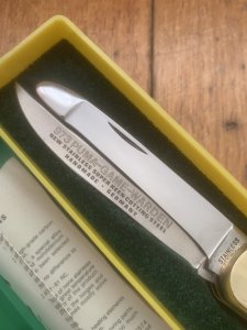 Puma Rare Model 973 Game Warden 1984 Gut Blade and and Plain Blade Folding Knife with original box & Paperwork #18481