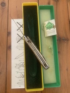Puma Knife: Puma Original Rare 1984 Pony 620 Twin Blade Knife with Stag Antler Handle #18481