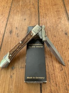 Puma Knife: Puma 2006 Large Medici JCW Lock back Knife with Stag Handle in Box