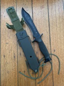 Aitor OSO NEGRO Tactical Bowie Combat Knife in Polymer Sheath