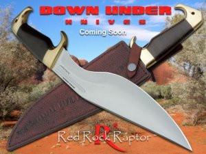 Down Under Knives: Down Under Red Rock Raptor Khukri style knife