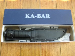 Ka-Bar Knife: Kabar Black Short straight blade USA Knife