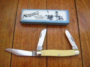 Schrade Vintage Limited Edition USA-Made Scrimshaw Folding Duck Knife