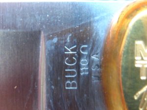 Buck Knife: Buck 110 Matco Tools Limited Edition in Wooden Box 1 of 1500