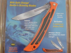 Havalon Baracuta Blaze - Quik-Change Hunter's Skinning knife Clam Packed