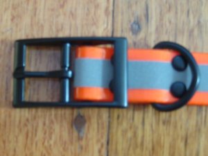 Blaze Orange and Reflective Dog Collar - Large (32.5cm to 54.5cm)