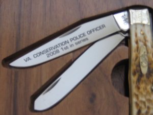 Case USA Knife: 2008 Virginia Game Warden Police 1st Edition Knife 098/350
