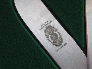 Camillus 1995 Virginia Game Warden Association 14th Anniversary Knife 169 of 350