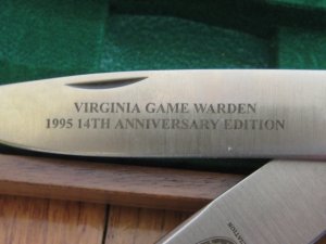 Camillus 1995 Virginia Game Warden Association 14th Anniversary Knife 169 of 350