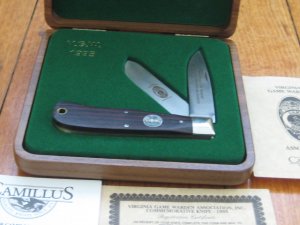 Camillus 1995 Virginia Game Warden Association 14th Anniversary Knife 169 of 350