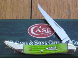 Case USA Knife: Small Model 99107X Case 1st Run Keylime Tiny Toothpick Pocket Knife