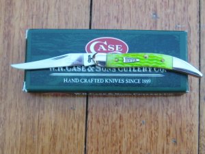 Case USA Knife: Small Model 99107X Case 1st Run Keylime Tiny Toothpick Pocket Knife