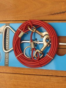 Tie - Down Dog Stake and Cable Combo