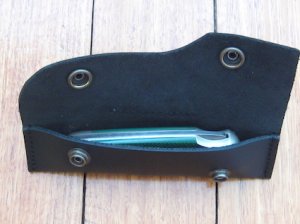 Puma Knife Sheath: Horizontal Leather Knife Pouch