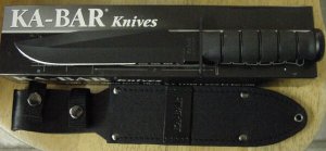 Ka-Bar Knife: Kabar Black 1271 US Knife with Tactical Sheath