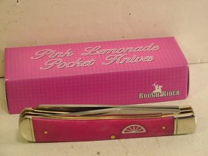 Rough Rider Pink Lemonade Twin Blade Trapper Knife