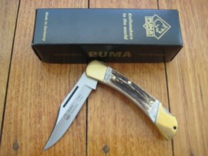 Puma Knife: Puma Duke Folding Knife with Stag Antler Handle