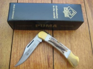 Puma Knife: Puma Earl Folding Knife with Stag Antler Handle