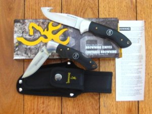 Browning Knife Combo - Folding Knife and Fixed Blade Guthook Knife